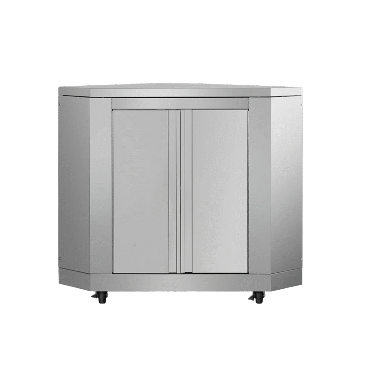 Outdoor Kitchen Corner Cabinet Module – Stainless Steel 304 | Mobile L-Shape Connector for Modular BBQ Setups