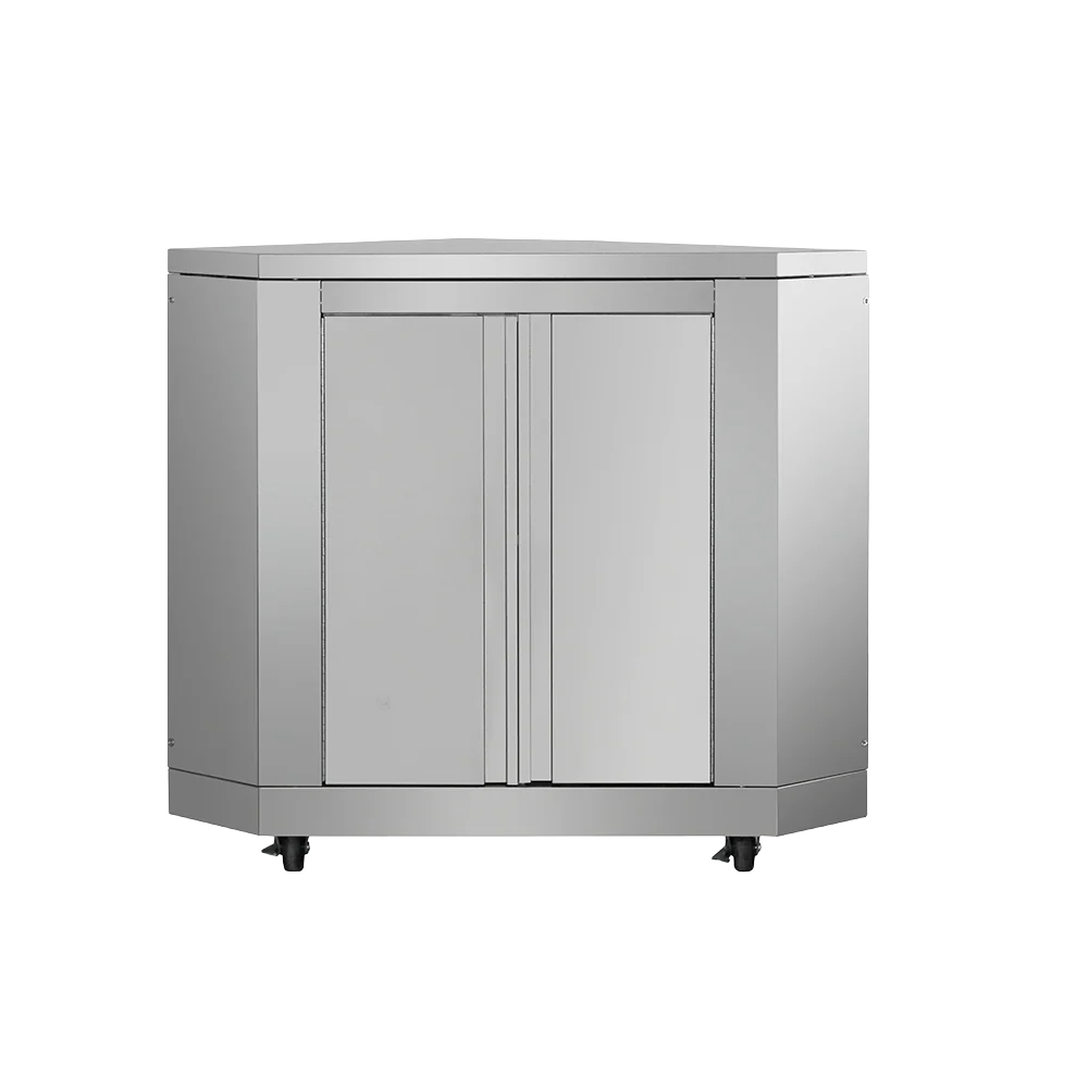 Outdoor Kitchen Corner Cabinet Module – Stainless Steel 304 | Mobile L-Shape Connector for Modular BBQ Setups