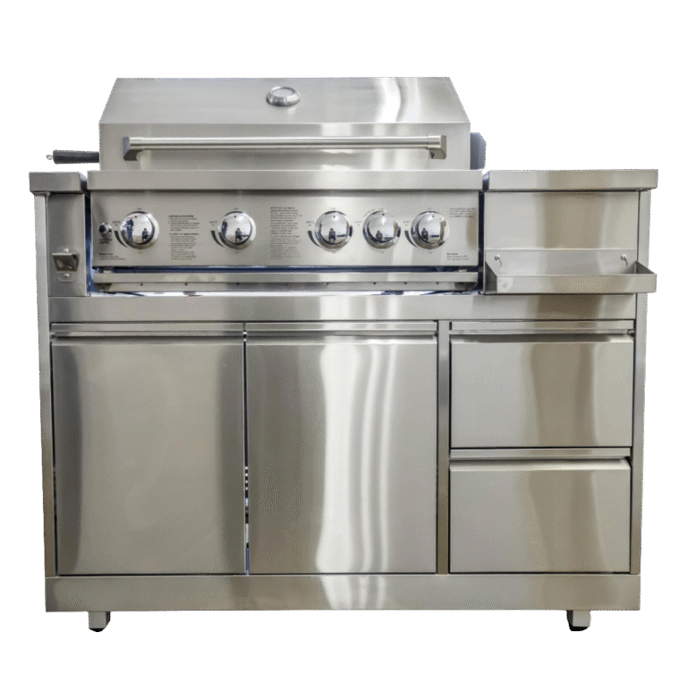 5-Burner Stainless Steel Gas Grill with Rotisserie Kit and Infrared Rear Burner
