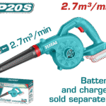 TOTAL Cordless Blower – 20V, 18000rpm, 2.7 m³/min Air Volume - Battery & Charger Sold Separately (TABLI2078)