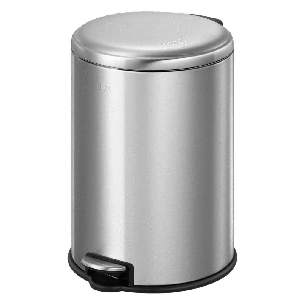 EKO Maggey 8L Step Trash Can – Stainless Steel with Soft-Close Lid & Inner Bucket