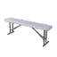 Foldable Long White Bench – 122cm Heavy-Duty Plastic Seat for Indoor & Outdoor Use