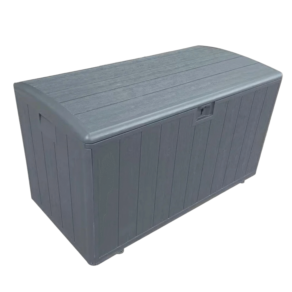 صندوق تخزين خارجي رمادي HDPE – سعة 397 لتر – 123 × 63 × 65 سم