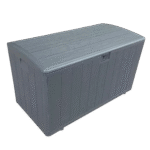 صندوق تخزين خارجي رمادي HDPE – سعة 397 لتر – 123 × 63 × 65 سم