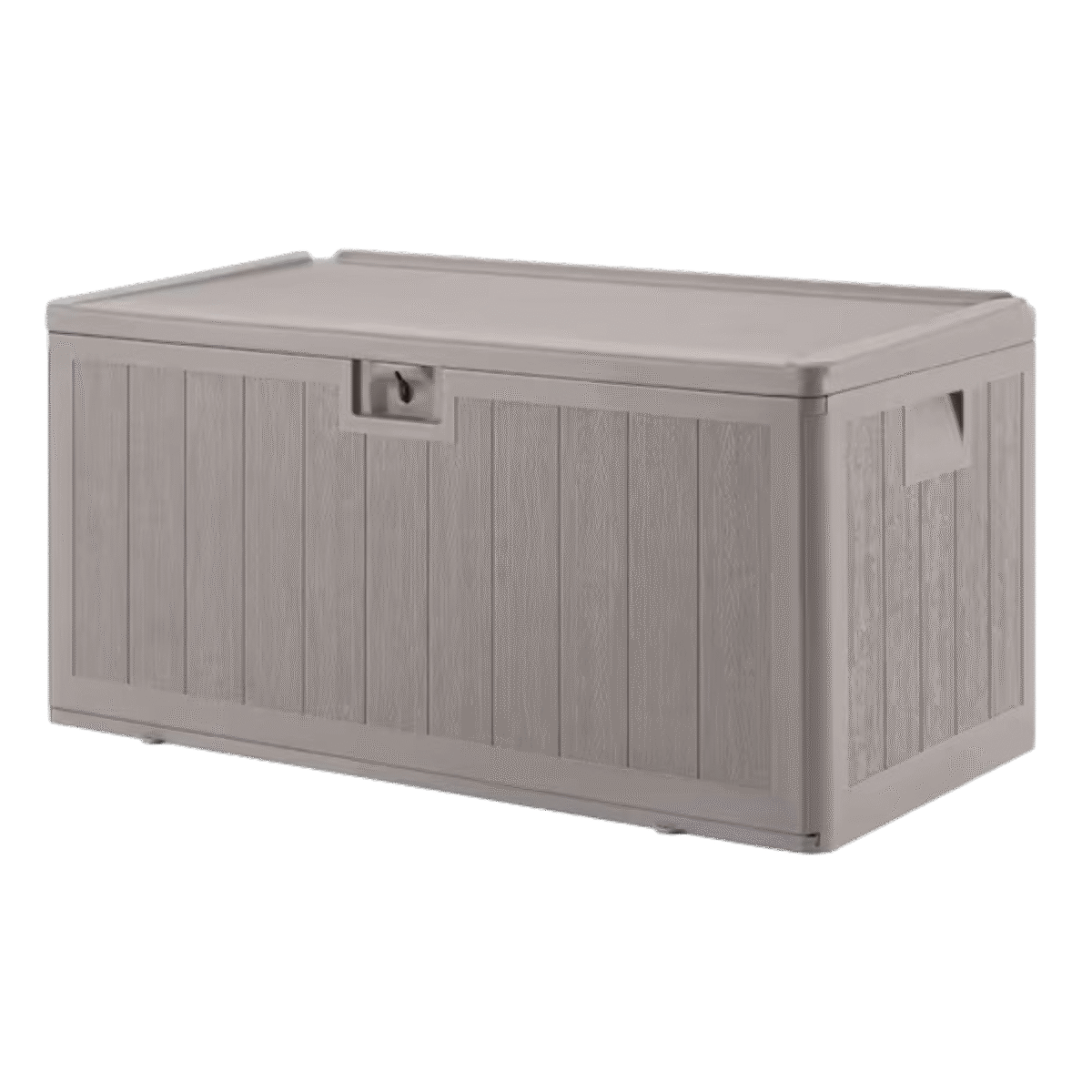 صندوق تخزين خارجي رمادي HDPE – سعة 397 لتر – 123 × 63 × 65 سم