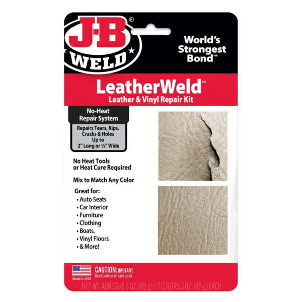 LeatherWeld™ | مجموعة إصلاح الجلد والفينيل – بدون حرارة وسهلة الاستخدام
