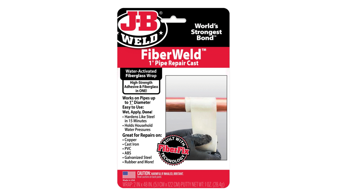 FiberWeld™ | شريط لتصليح المواسير 1 إنش – فايبرغلاس مع معجون إيبوكسي (500 PSI)