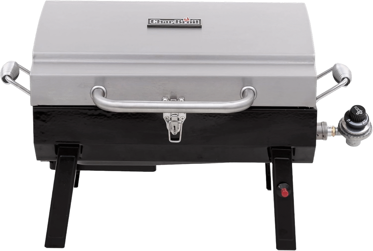 Char-Broil 1-Burner Portable Propane Gas Grill – Stainless Steel, Compact & Durable Design