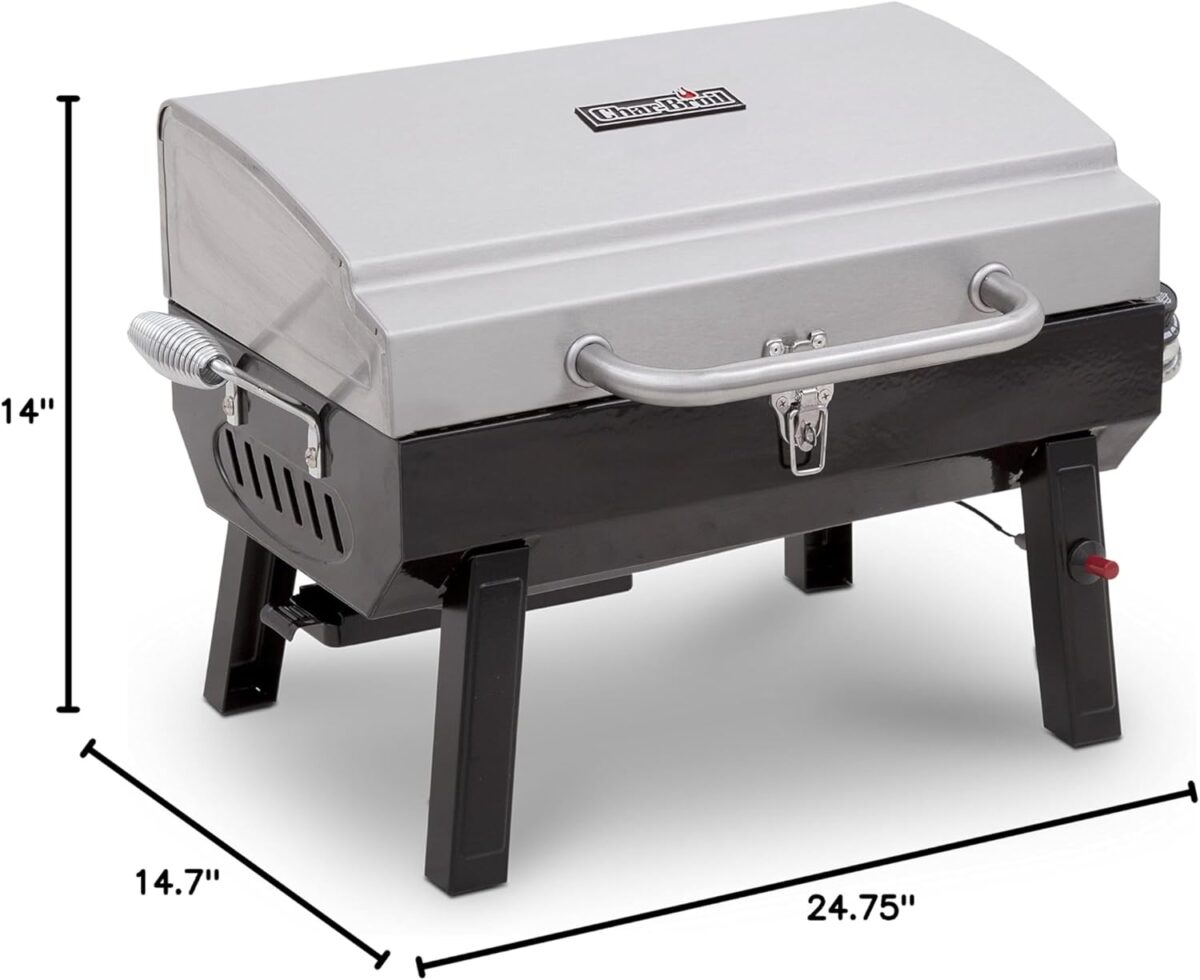 Char-Broil 1-Burner Portable Propane Gas Grill – Stainless Steel, Compact & Durable Design Char-Broil 1-Burner Portable Propane Gas Grill – Stainless Steel, Compact & Durable Design