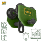 عربة جسر للبلانكو دفع يدوي – حمولة 2 طن | عرض عارضة قابل للتعديل 94–124 مم من جادايفر (JDCK4520)
