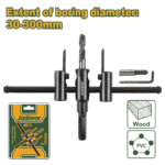 JADEVER Adjustable Circle Cutter – 30mm to 300mm Cutting Diameter (JDKJ9K03)