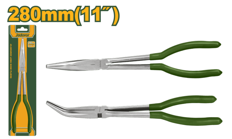 JADEVER 45-Degree Long Nose Pliers 280mm | 11" – Precision Curved Needle-Nose Tool (JDPL2E11)