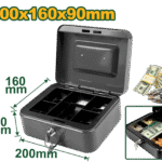 صندوق كاش 5 فتحات تنظيم ومفتاح أمان | 20×16×9 سم | سعة 2.9 لتر من جادايفر (JDQQX2H03)
