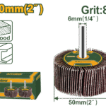 JADEVER Flap Wheel with Shaft 50 x 25 x 6mm – Grit 80# (JDYW5003)