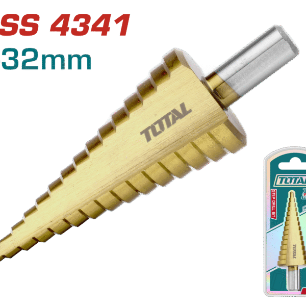 ريشة درل متدرجة HSS4341 – مقاس 4-32مم بطبقة تيتانيوم من توتال (TAC43201)