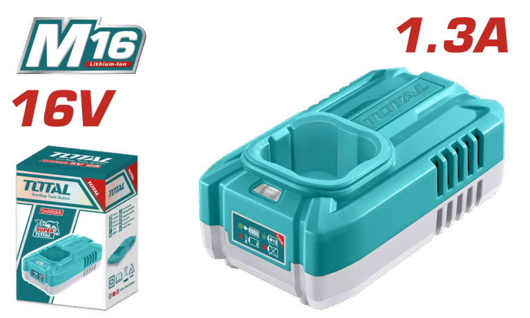 TOTAL M16 Battery Charger 16V – 1.3A Output (TFCLI1613)