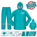TOTAL Rain Suit – PVC + Polyester, Waterproof with Reflective Strip (THTRS031)