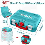 صندوق عدد قابل للتكديس 16 إنش – بلاستيك قوي PP بقدرة تحميل 15كجم من توتال (TPBXS101)