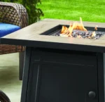 ⁦Mainstays | مدفأة طاولة غاز مربعة 30" – بقوة 50,000 وحدة حرارية وتشطيب أسود⁩ - الصورة ⁦2⁩