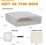 Pizza Oven for Grill – Stainless Steel, with Pizza Peel, Cordierite Stone, Handles & Thermometer - Image 5