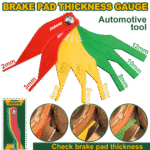 JADEVER Brake Pad Thickness Gauge – Color-Coded, Carbon Steel, Quick Brake Inspection Tool (JDART1408)