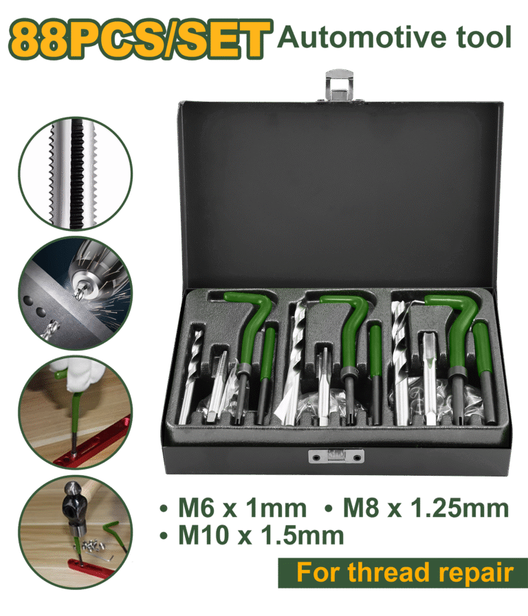 JADEVER Thread Repair Set – 88 Pcs, HSS Material, For M6/M8/M10 Threads, Complete Repair Kit (JDART1L88)