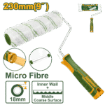 JADEVER Outer Wall Cylinder Brush – 230mm (9"), Microfibre, 18mm Pile Height, Roller Cover & Assistant Shanks (JDCB8918)