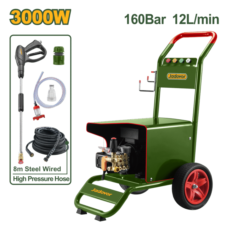 JADEVER High Pressure Washer for Commercial Use – 3000W, 160 Bar, 12 L/min, Induction Motor (JDHP5A31)