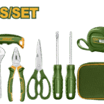 JADEVER 8 Pcs Hand Tools Set – Measuring Tape, Screwdrivers, Pliers, Scissors, Adjustable Wrench, Knife & Mini Hammer (JDHS1M08)