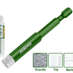 JADEVER Brazed Diamond Core Drill Bit – 6/14/16mm, 10mm Diamond Height, 1/4" Hex Shank (JDKJ5K06 / JDKJ5K14 / JDKJ5K16)