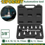 طقم بوكس زطمة زيت 12 قطعة – ستيل متين مع يد T منزلقة ورؤوس سداسية ومربعة من جادايفر (JDST4D12)