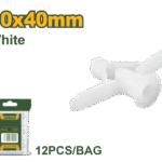 أسافين جبصن بورد فراشة بلاستيك 10×40مم – لون أبيض، كيس 12 قطعة من جادايفر (JDXTH912)