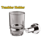 JADEVER Tumbler Holder – Zinc Alloy Base with Clear Glass Cup, Includes Mounting Screws (JDZG1506)