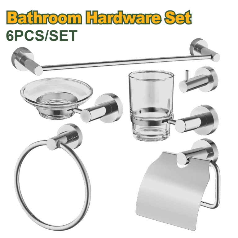JADEVER Bathroom Accessories Set – Zinc Alloy & Stainless Steel, 6-Piece Hardware Collection (JDZG1516)