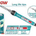 TOTAL 90W Electric Soldering Iron – Adjustable Temperature with Stand (TET01608)