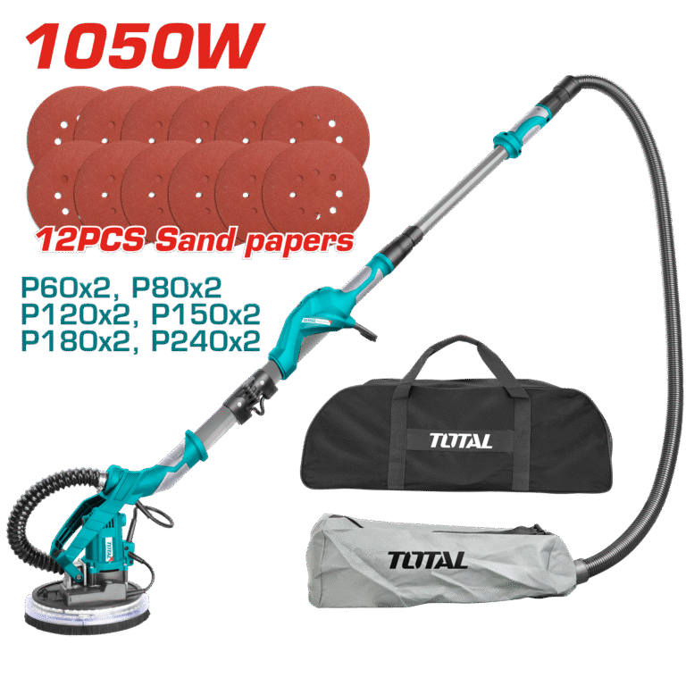 حفافة جدران 1050 واط – 225مم مع نظام شفط الغبار وإضاءة مدمجة من توتال (TWS10501)