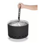 Outdoor Fire Pit – Stainless Steel, Black, Wood & Pellet Burning, Portable with Grill Grate - Image 6