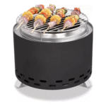 Outdoor Fire Pit – Stainless Steel, Black, Wood & Pellet Burning, Portable with Grill Grate - Image 5