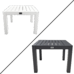 Aluminum Side Coffee Table – 49×49 cm, Dark Grey / White