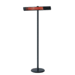 Electric Patio Heater 2500W – 3 Heat Settings, Carbon Rose Golden Tube, Remote Control