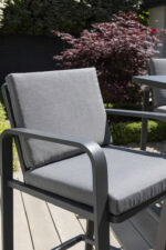 Outdoor Aluminum Bar Set – Weather-Resistant Bar Table & 4 Cushioned Bar Chairs, Powder-Coated Anthracite - Image 4