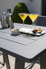 Outdoor Aluminum Bar Set – Weather-Resistant Bar Table & 4 Cushioned Bar Chairs, Powder-Coated Anthracite - Image 5