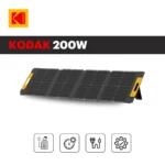 Kodak | لوح طاقة شمسية محمول 200 واط – عالي الكفاءة وخفيف ومقاوم للطقس