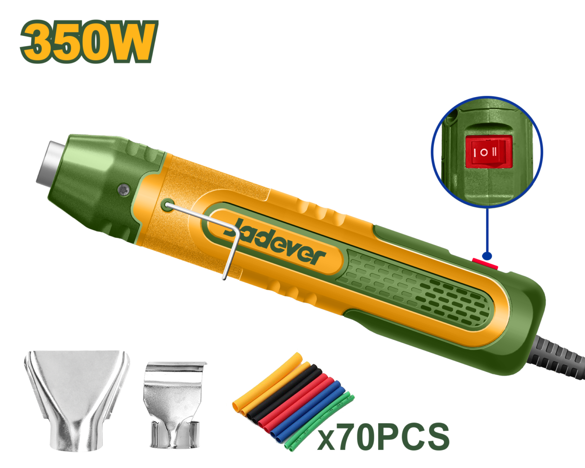 JADEVER Heat Gun 350W – Dual Temperature – With Accessories (JDHG2501)