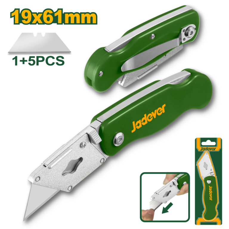 JADEVER Folding Knife – 61mm Blade – With Spare Blades (JDSK9419)