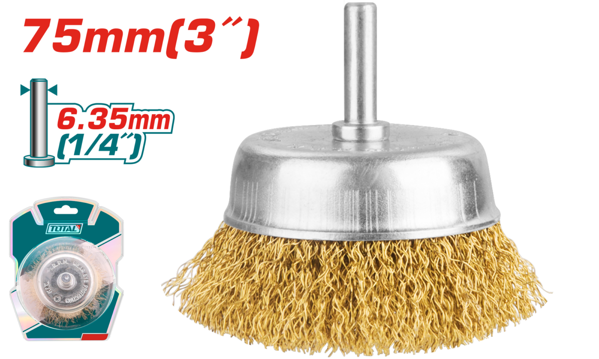 TOTAL Wire Cup Brush – 75mm | 3″ (TAC33031)