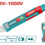 كاشف فولتية AC – مدى 12V إلى 1000V مع إنذار صوتي وضوئي من توتال (THT100091)