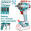 TOTAL Cordless Impact Wrench – Brushless, 1/2" Drive, 405Nm - Battery & Charger Sold Separately (TIWLI20451)