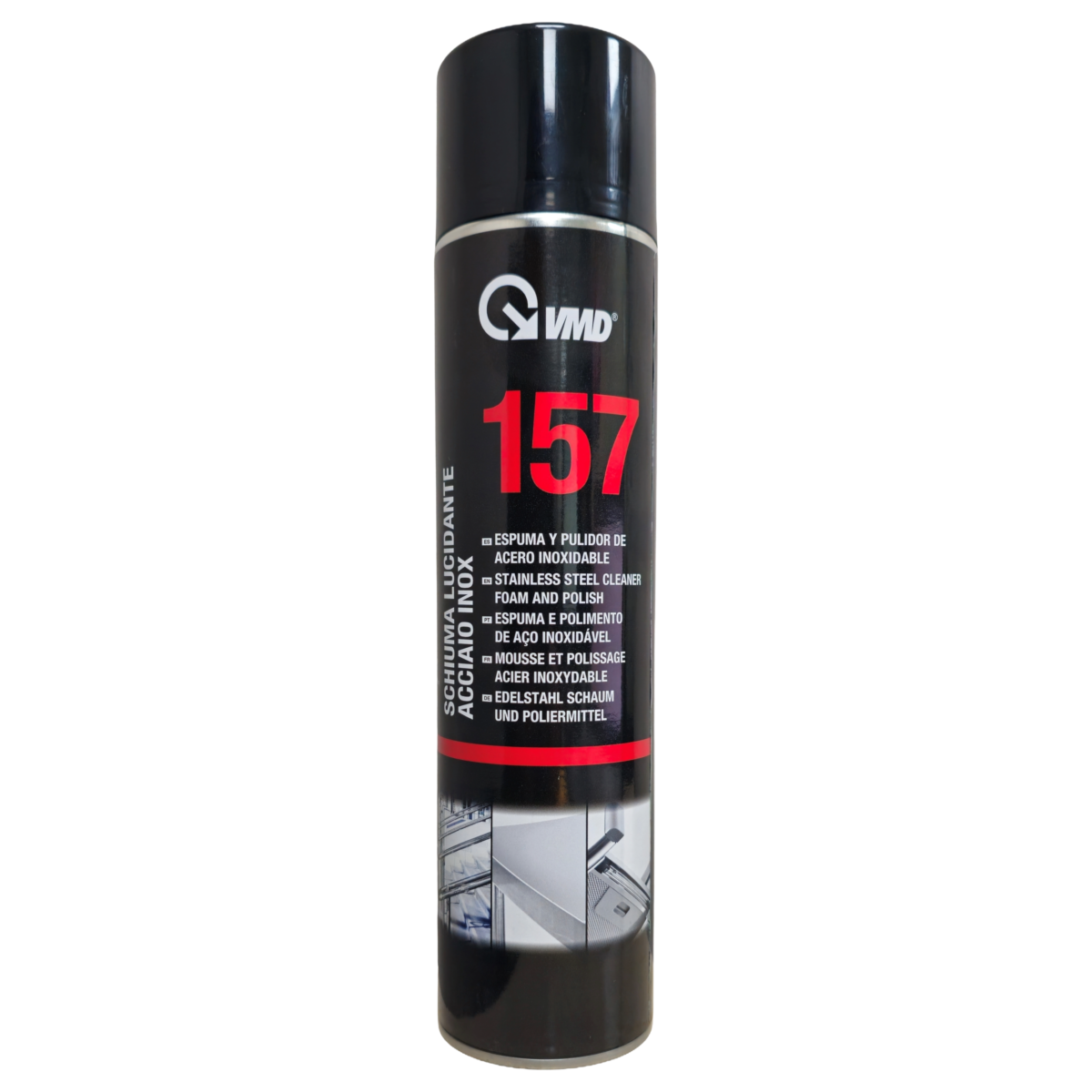VMD 157 Stainless Steel Cleaner Foam & Polish – Cleaning and Protection Spray – 600ml