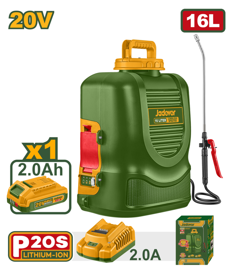 JADEVER Cordless Sprayer 20V – 16L Battery Powered Garden & Agricultural Sprayer (JDLSY20162)